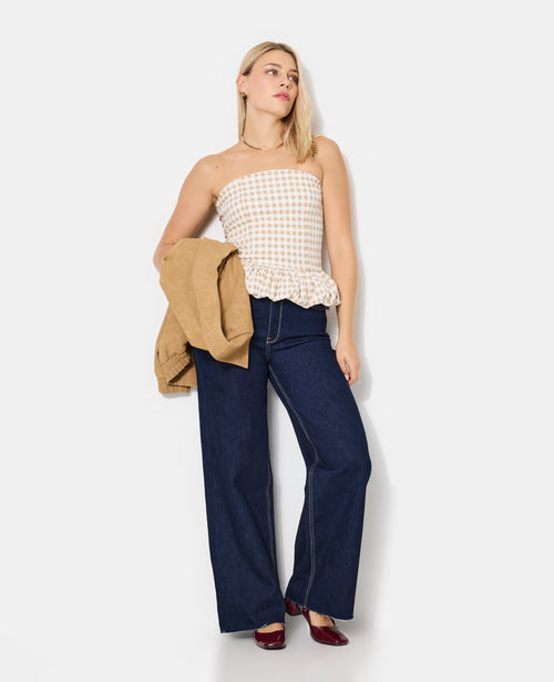 Top bustier avec base balloon motif vichy - PIMKIE - 3