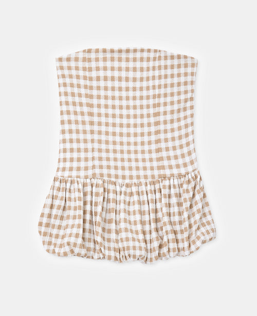 Top bustier avec base balloon motif vichy - PIMKIE - 4