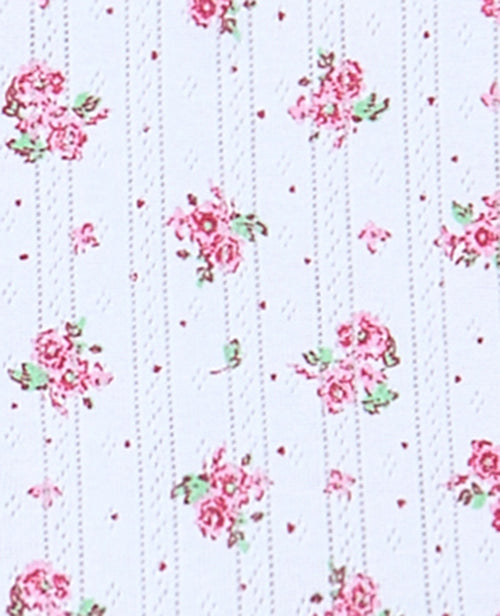 T-shirt boutonné en maille pointelle motif fleurs - PIMKIE - 7