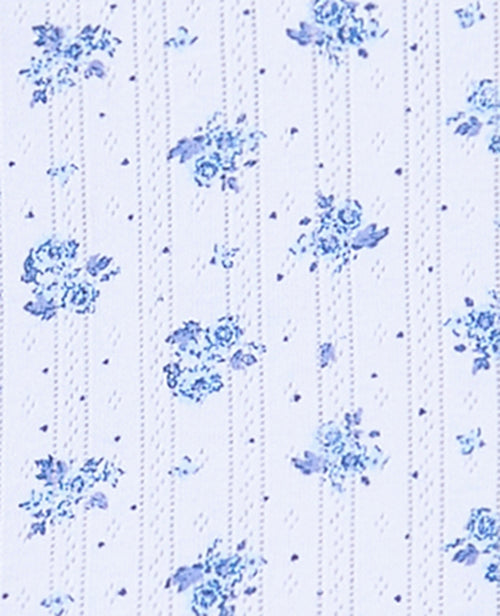 T-shirt boutonné en maille pointelle motif fleurs - PIMKIE - 7