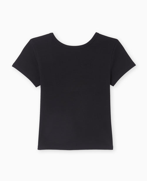 T-shirt en maille côtelée dos dégagé - PIMKIE - 4