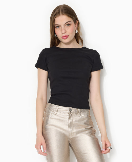 T-shirt en maille côtelée dos dégagé - PIMKIE - 5