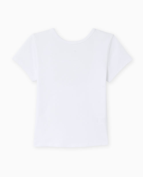 T-shirt en maille côtelée dos dégagé - PIMKIE - 4