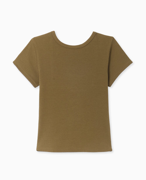T-shirt en maille côtelée dos dégagé - PIMKIE - 4