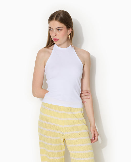 Top dos-nu en maille côtelée - PIMKIE - 1