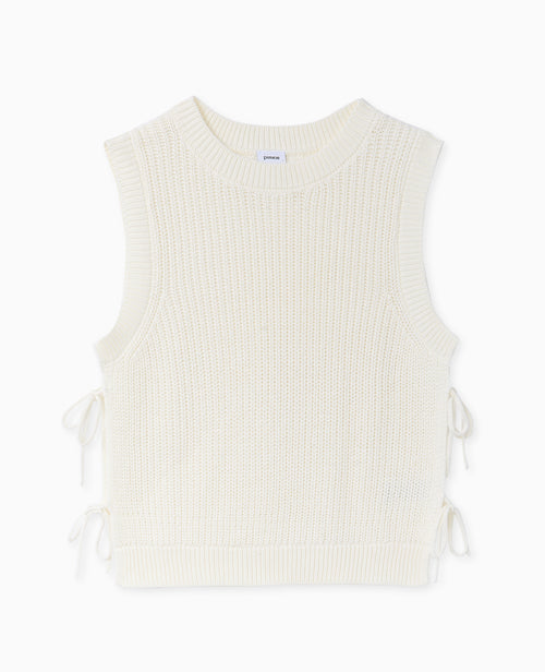 Pull sans manches avec nouettes côtés - PIMKIE - 4