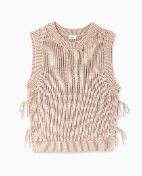 Pull sans manches avec nouettes côtés - PIMKIE - 4