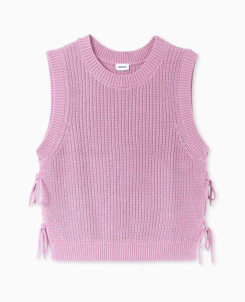 Pull sans manches avec nouettes côtés - PIMKIE - 4