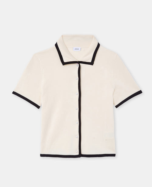 Top gilet en maille fine avec boutons perles - PIMKIE - 4