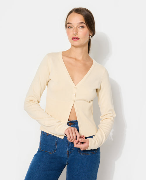 Gilet en maille fine avec grand bord-côtes - PIMKIE - 1