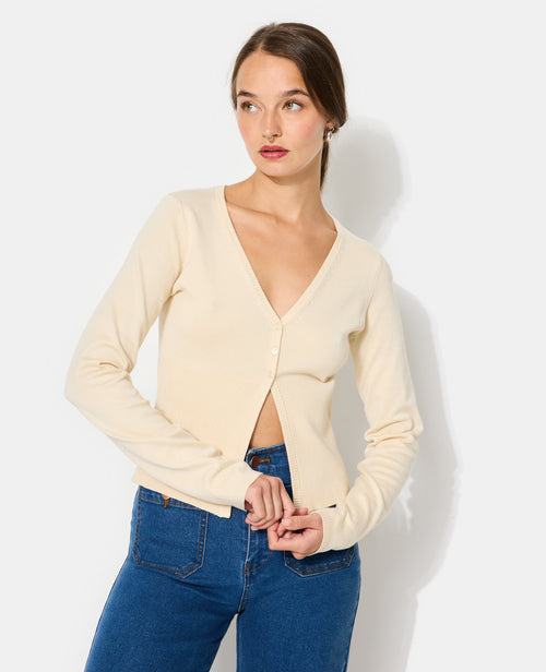 Gilet en maille fine avec grand bord-côtes - PIMKIE - 1