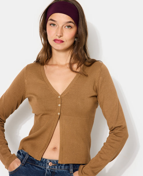 Gilet en maille fine avec grand bord-côtes - PIMKIE - 2