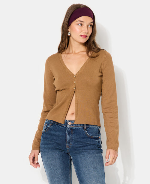 Gilet en maille fine avec grand bord-côtes - PIMKIE - 5