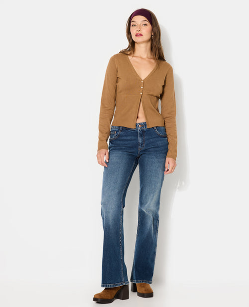 Gilet en maille fine avec grand bord-côtes - PIMKIE - 1