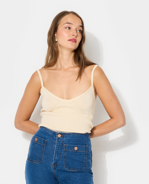 Top à bretelles avec jeu de mailles - PIMKIE - 1