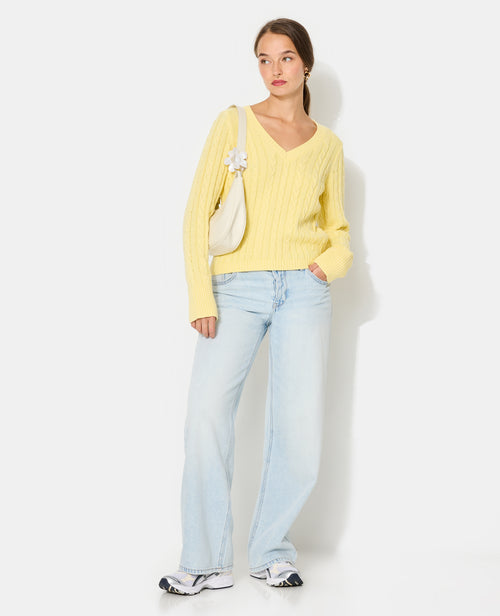 Pull col V en maille torsadée - PIMKIE - 3