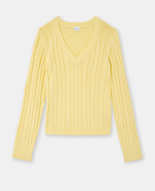 Pull col V en maille torsadée - PIMKIE - 4