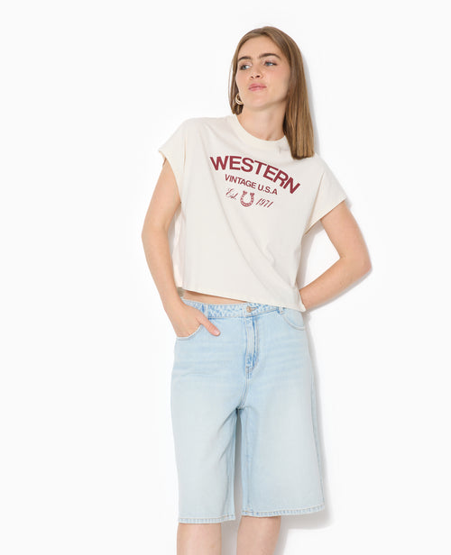 T-shirt court sans manches avec print devant - PIMKIE - 5