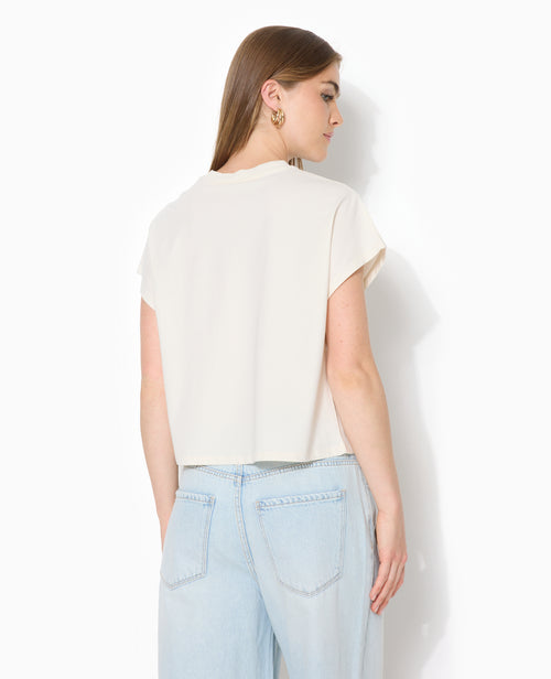 T-shirt court sans manches avec print devant - PIMKIE - 6