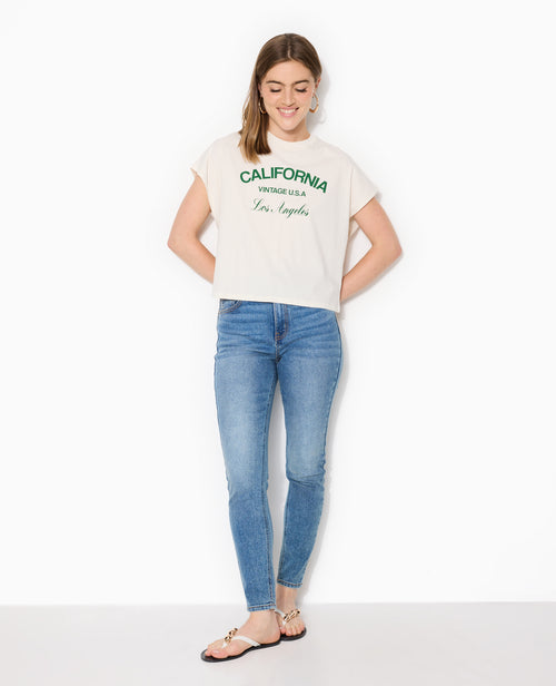 T-shirt court sans manches avec print devant - PIMKIE - 3