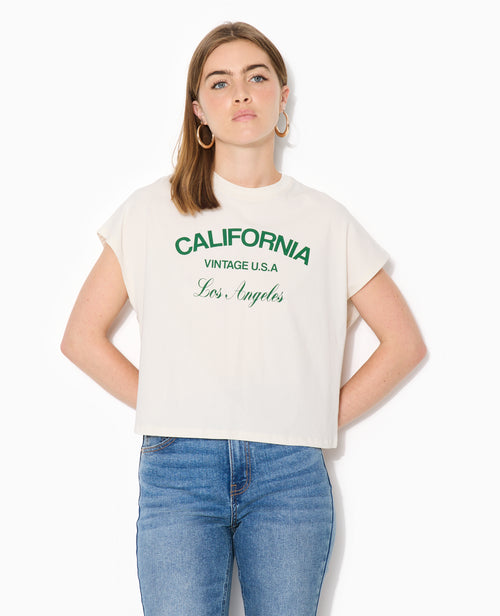 T-shirt court sans manches avec print devant - PIMKIE - 5