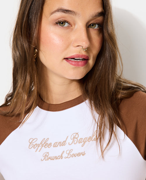 T-shirt manches raglan avec broderie - PIMKIE - 2