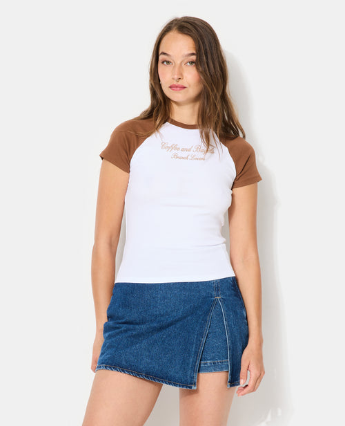 T-shirt manches raglan avec broderie - PIMKIE - 5