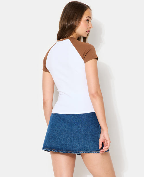 T-shirt manches raglan avec broderie - PIMKIE - 6