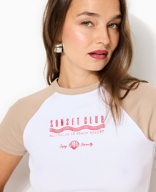 T-shirt manches raglans avec broderie - PIMKIE - 2