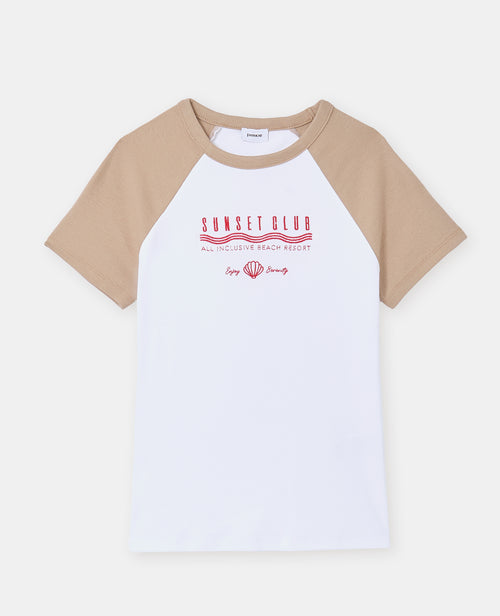 T-shirt manches raglans avec broderie - PIMKIE - 4