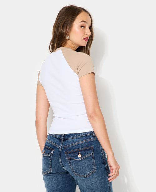 T-shirt manches raglans avec broderie - PIMKIE - 6