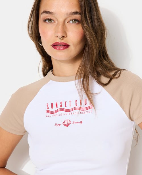 T-shirt manches raglans avec broderie - PIMKIE - 1