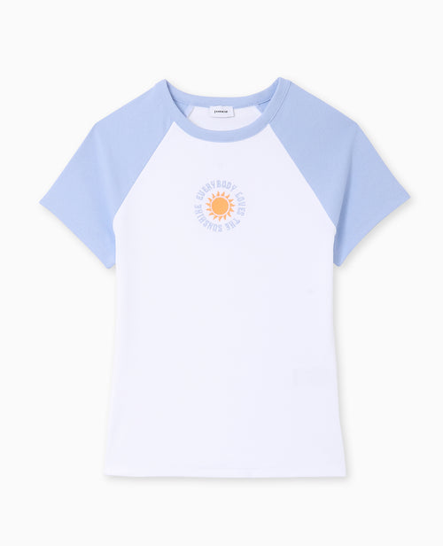 T-shirt manches raglans avec broderie - PIMKIE - 4