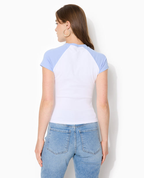 T-shirt manches raglans avec broderie - PIMKIE - 6