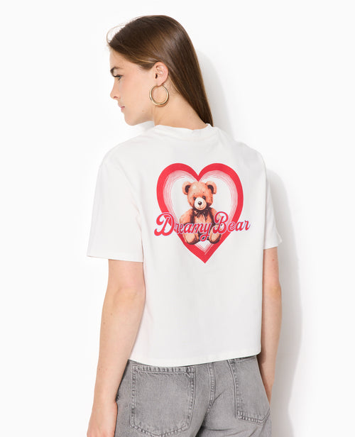 T-shirt court avec print devant et dos - PIMKIE - 1