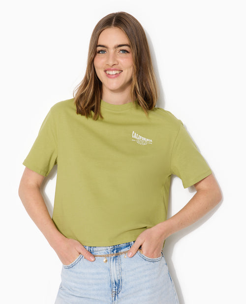 T-shirt court avec print devant et dos - PIMKIE - 1