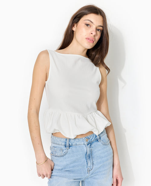 Top empiècement boule avec dos dégagé - PIMKIE - 5