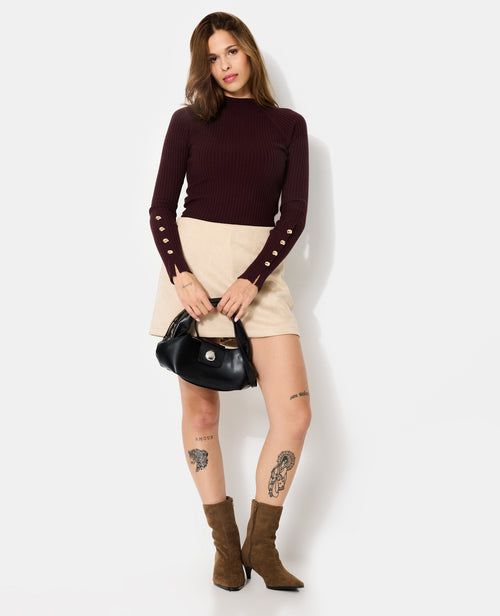 Pull moulant en maille côtelée avec boutons bijoux - PIMKIE - 3