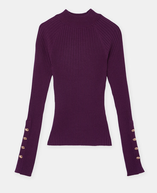 Pull ajusté en maille côtelée avec boutons bijoux - PIMKIE - 4
