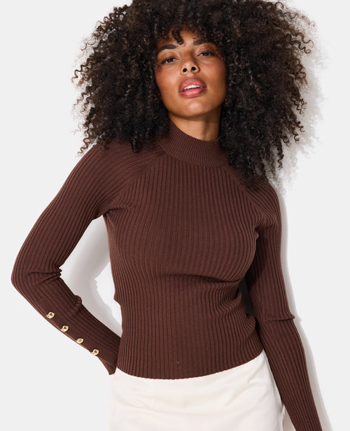 Pull ajusté en maille côtelée avec boutons bijoux - PIMKIE - 2