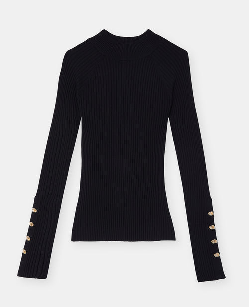 Pull moulant en maille côtelée avec boutons bijoux - PIMKIE - 4