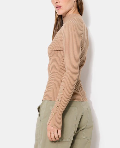 Pull ajusté en maille côtelée avec boutons bijoux - PIMKIE - 2