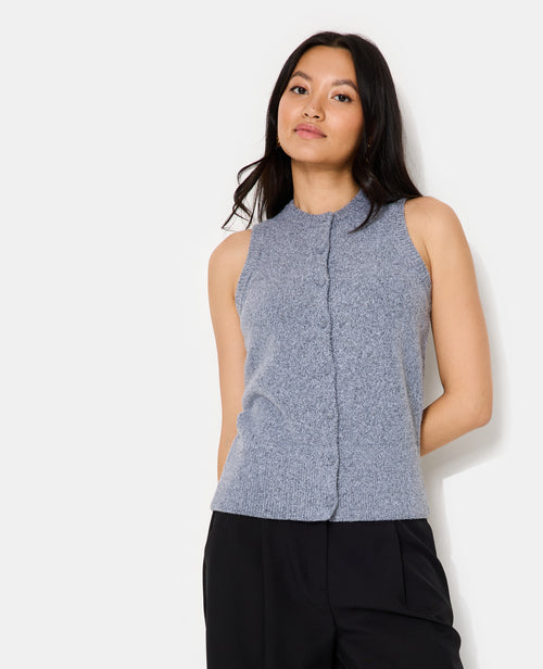 Gilet sans manches avec boutons recouverts - PIMKIE - 1