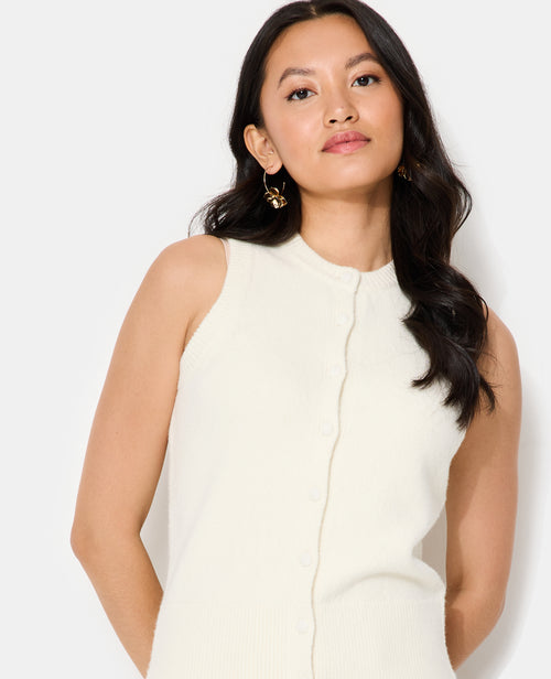 Gilet sans manches avec boutons recouverts - PIMKIE - 1