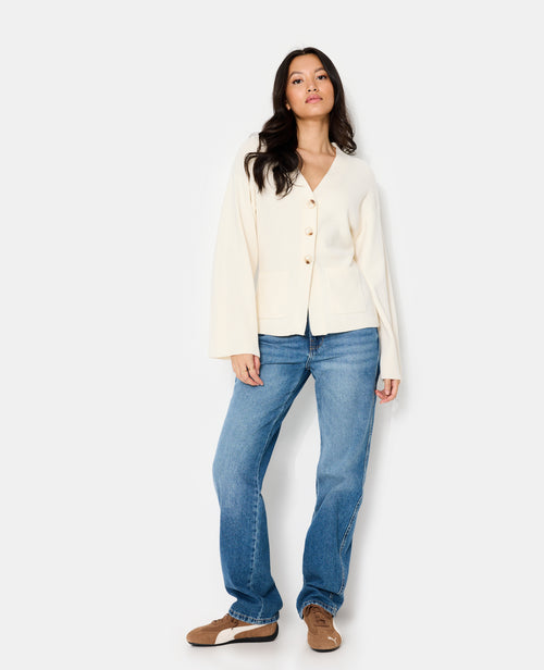 Gilet long et cintré avec poches