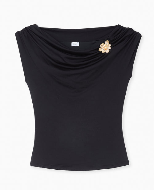 Top sans manches avec effet drapé et détail bijou - PIMKIE - 4