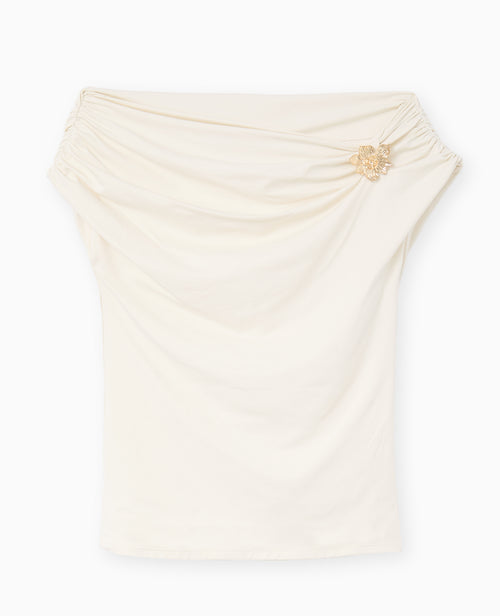 Top sans manches avec effet drapé et détail bijou - PIMKIE - 4