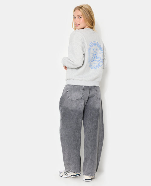 Sweat molleton oversize avec print devant et dos - PIMKIE - 3