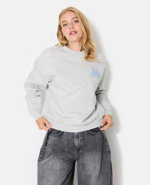 Sweat molleton oversize avec print devant et dos - PIMKIE - 5