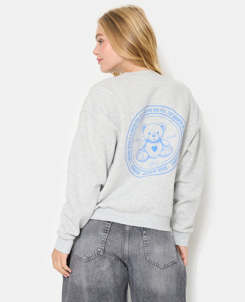 Sweat molleton oversize avec print devant et dos - PIMKIE - 6